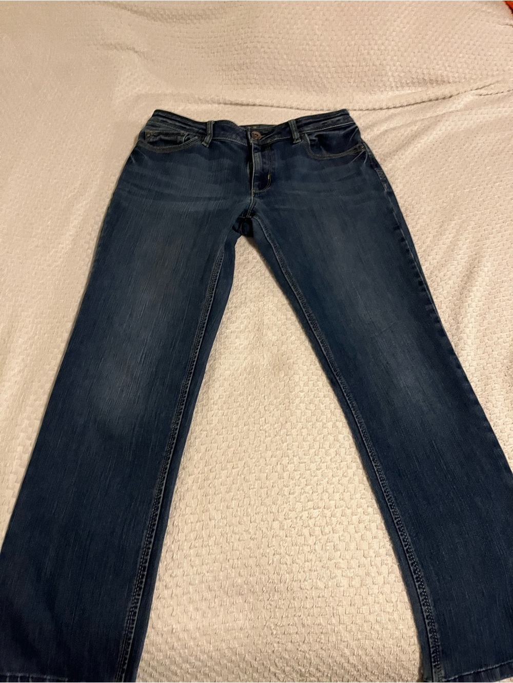 Angel Women's Straight Leg Jeans in Dark Blue